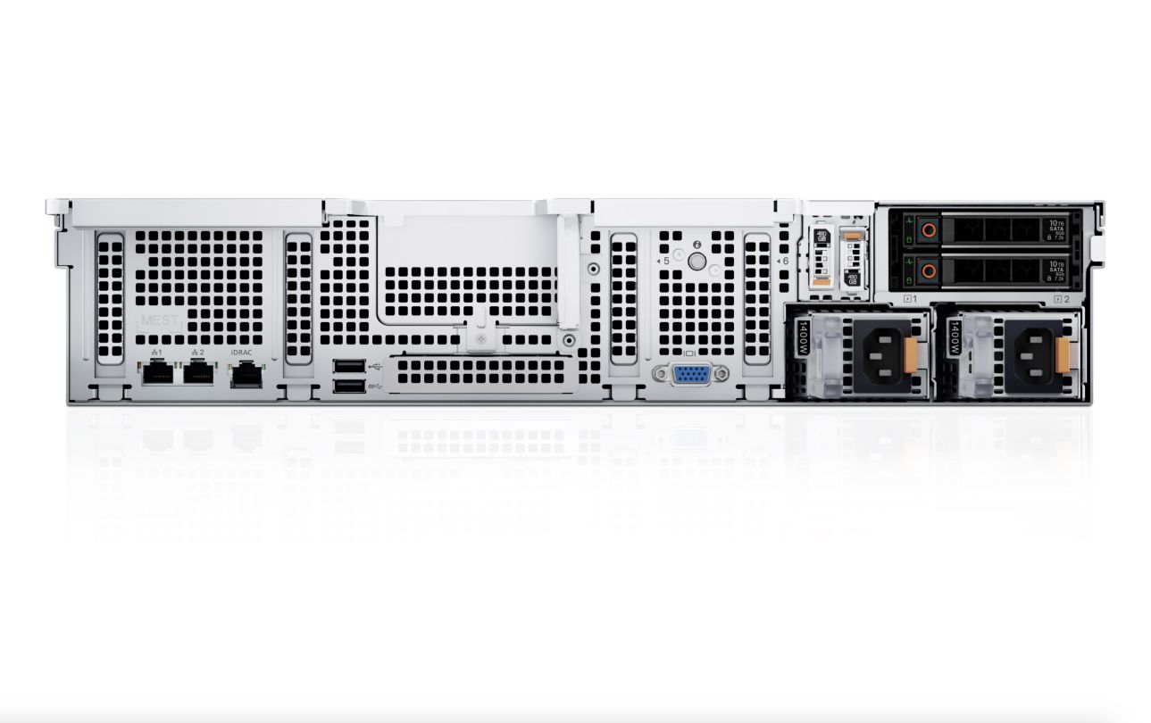 Server Dell PowerEdge R760xs, Xeon Silver 4510, 32GB DDR5, PERC H755, 2×480GB SSD + 4×8TB HDD, PSU Redundante 700W_4