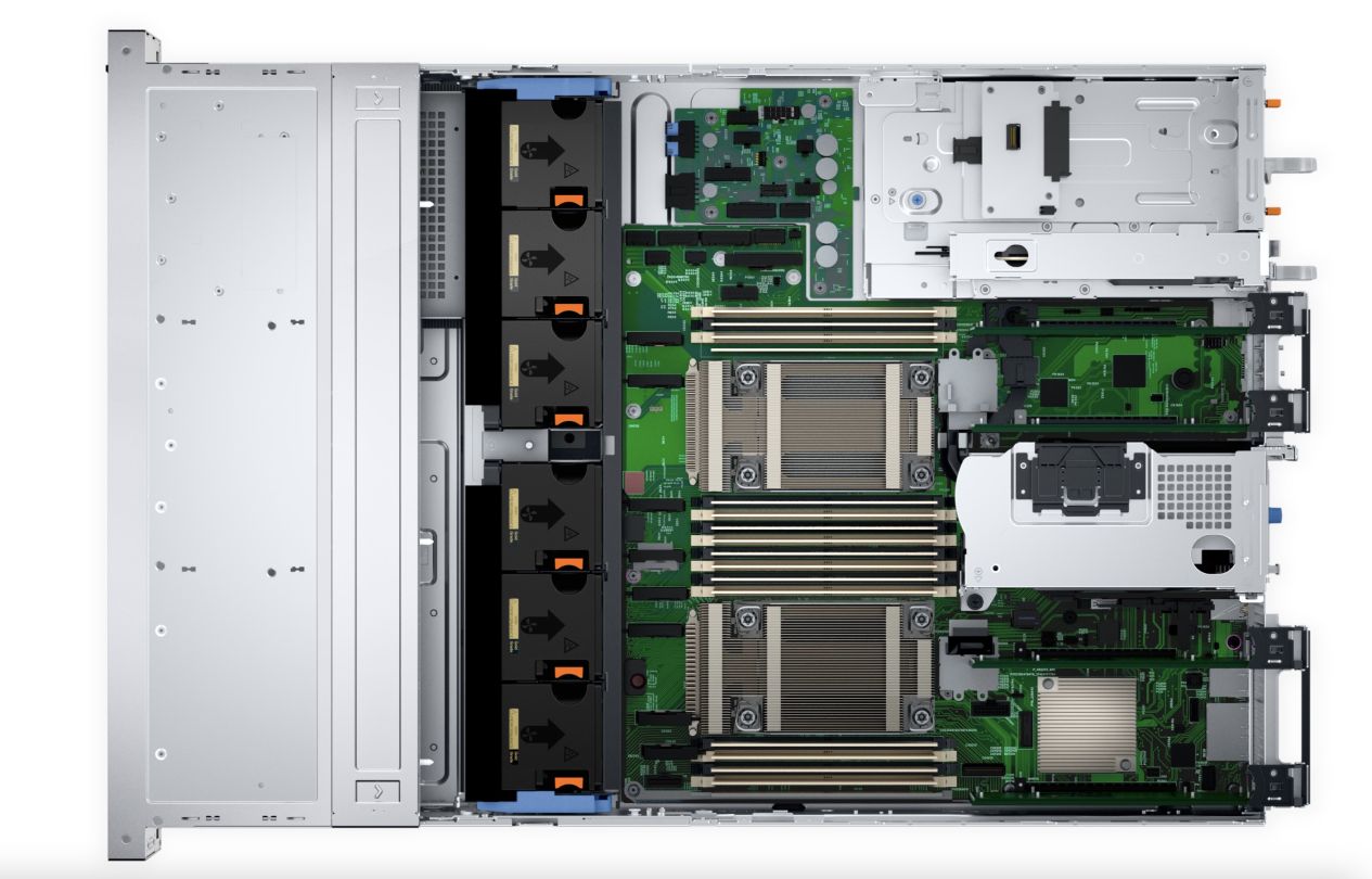 Server Dell PowerEdge R760xs, Xeon Silver 4510, 32GB DDR5, PERC H755, 2×480GB SSD + 4×8TB HDD, PSU Redundante 700W_5