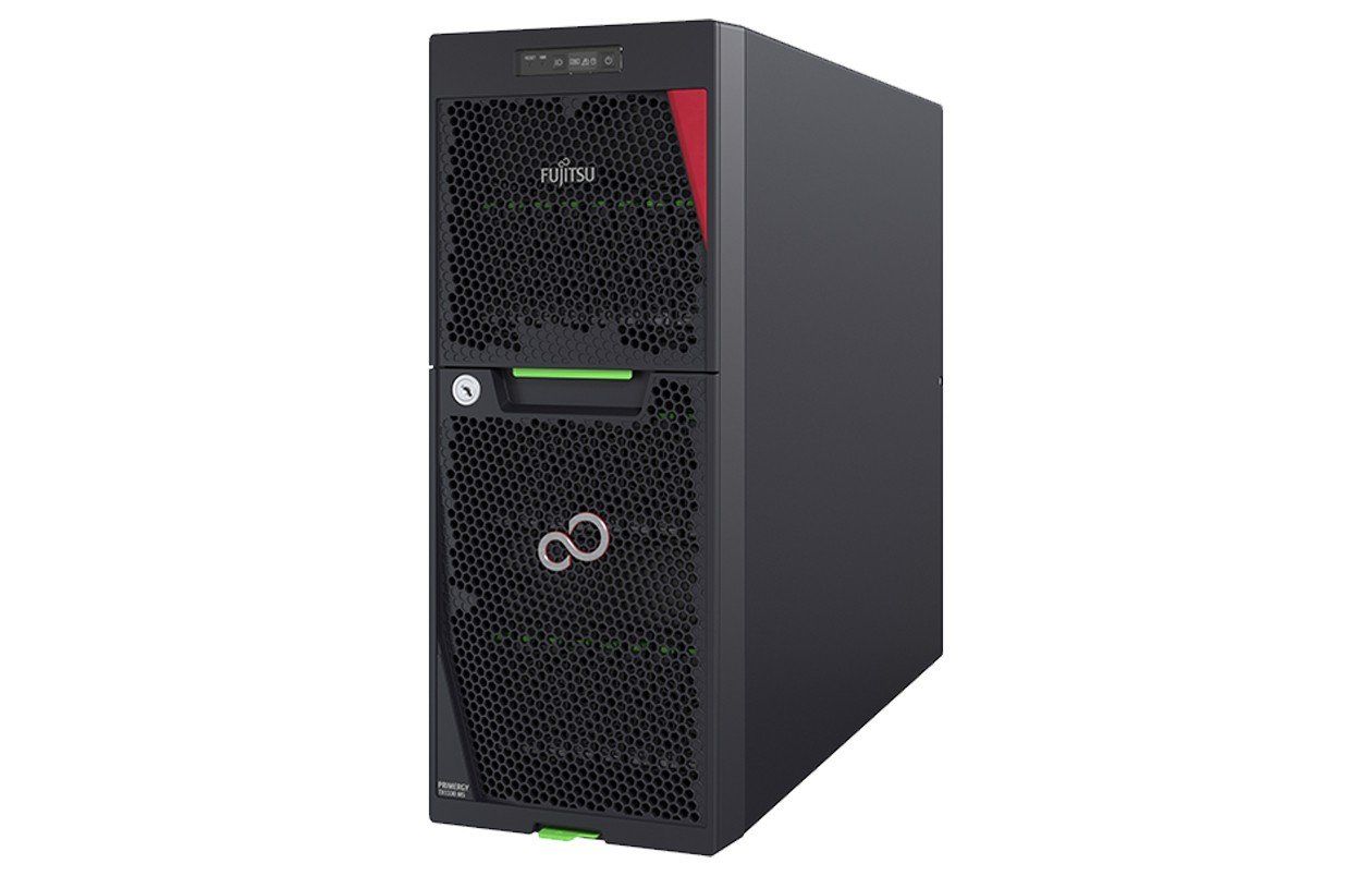 Server Fujitsu Primergy TX1330 M5, Tower, Intel Xeon E-2388G (8 C / 16 T, 3.20 GHz - 5.10 GHz, 16 MB cache, 95 W), 32 GB DDR4 ECC, fara stocare, 8 x SFF, 2 x 500 W, Fara sistem de operare