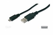 DIGITUS AK-300110-018-S USB cable 1.8 m 2.0 USB A Micro-USB B Black_1