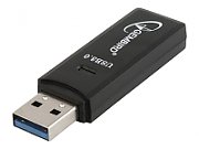 CARD READER extern GEMBIRD, interfata USB 3.0, citeste/scrie: SD, micro SD; plastic, black 