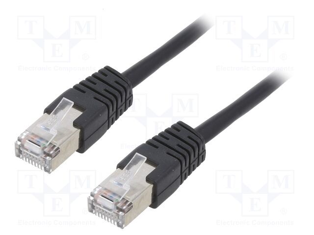GEMBIRD PP12-0.5M/BK patchcord RJ45 cat.5e UTP 0.5m black_1