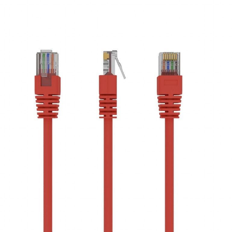 GEMBIRD PP12-0.5M/R patchcord RJ45 cat.5e UTP 0.5m red_1
