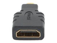 ADAPTOR video GEMBIRD, HDMI (M) la Micro-HDMI (T), conectori auriti, black, 