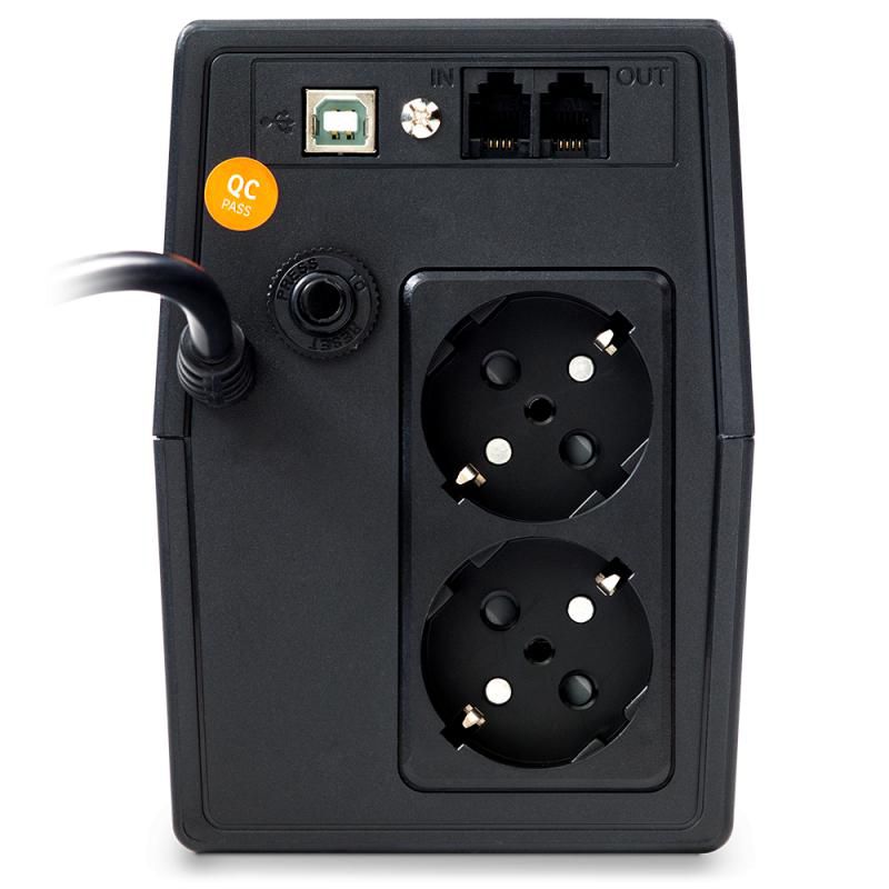 nJoy | PWUP-LI060H1-AZ01B| Horus Plus 600  | UPS | Line interactive | 600 VA | 360 W | Tower | Nr iesiri 2 Schuko | Intrare Schuko | Software Management via USB,  protectie RJ45/R11, LCD_3