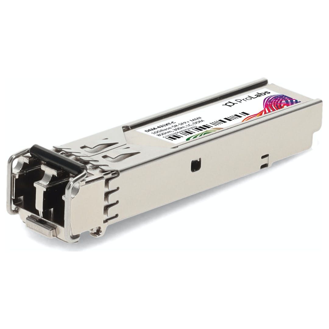 Multi Mode Fibre Transceiver (300m) D-link, DEM-431XT; Standard Compliance: IEEE-802.3ae/ 10GBASE-SR; Fibre Channel FC-PI Standard: 1200-Mx-SN-I; Speed: 10 Gbps; Duplex LC connector; Single-direction; Wavelength: 850 nm; Power/ Maximum Input Current: 3.3 V:300 mA; Minimum/ Maximum Power Budget: 4.6_2