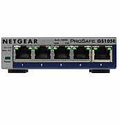 NETGEAR GS105E-200PES Netgear ProSafe Plus 5-Port Gigabit Desktop Switch Metal (GS105E v2)_1