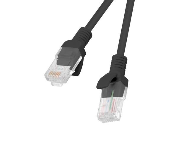 Lanberg PCU5-10CC-0025-BK networking cable 0.25 m Cat5e U/UTP (UTP) Black_1