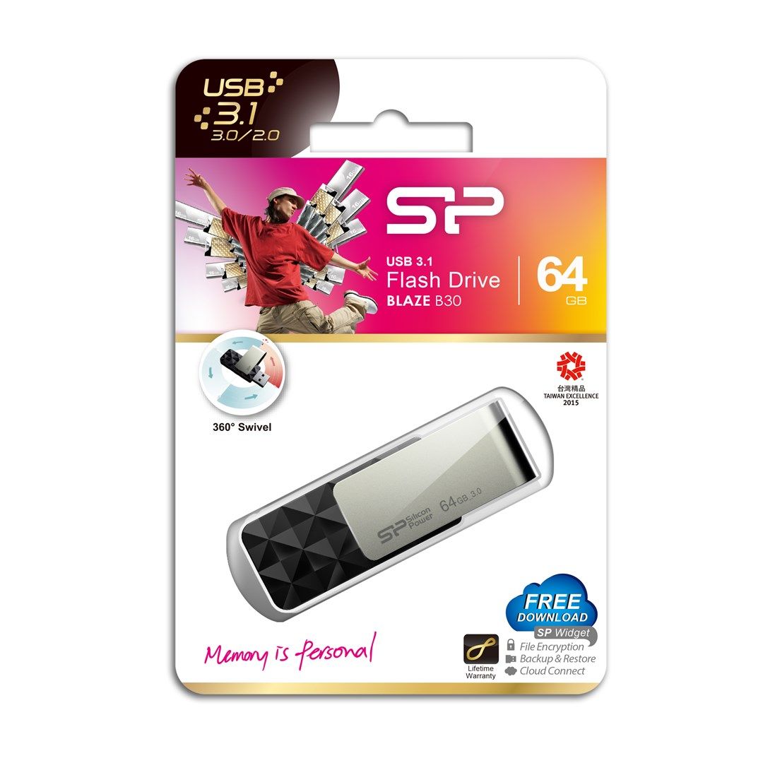 Silicon Power Blaze B30 USB flash drive 64 GB USB Type-A 3.0 (3.1 Gen 1) Black_10