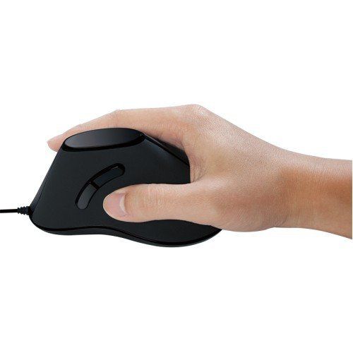 MOUSE Logilink, PC sau NB, cu fir, USB, optic, 1000 dpi, butoane/scroll 5/1, ergonomic, negru,  ID0158  (include TV 0.15 lei)