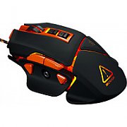CANYON Hazard GM-6 Optical gaming mouse, adjustable DPI setting 800/1600/2400/3200/4800/6400, LED backlight, moveable weight slot and retractable top cover for comfortable usage, Black rubber, cable length 1.70m, 137*90*42mm, 0.154kg(replacement)_1