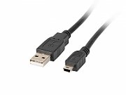 LANBERG USB CABLE 2.0 MINI AM-BM5P 1.8M, BLACK CA-USBK-10CC-0018-BK_1