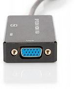 DIGITUS DisplayPort converter cable DP - HDMI+DVI+VGA M-F/F/F 0 2m 3 in 1 Multi-Media cable CE bl gold_2