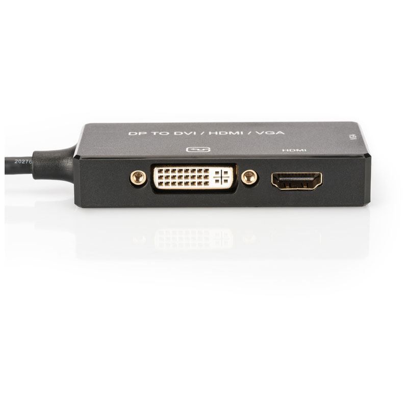 DIGITUS DisplayPort converter cable DP - HDMI+DVI+VGA M-F/F/F 0 2m 3 in 1 Multi-Media cable CE bl gold_4