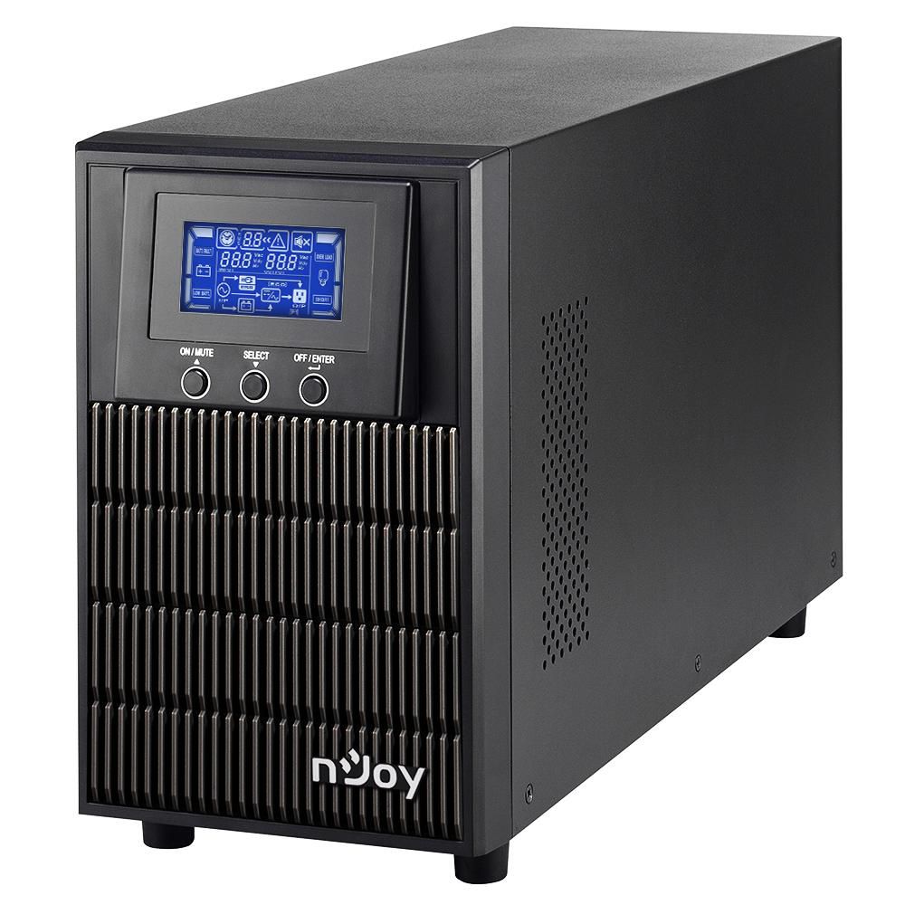 nJoy | PWUP-OL200AP-AZ01B | ATEN PRO 2000 | UPS | Online dubla conversie | 2000 VA | 1800 W | Sinusoida pura | Tower |  Nr iesiri 3 Schuko | Intrare Schuko| RS-232, USB, RJ45, LCD_1