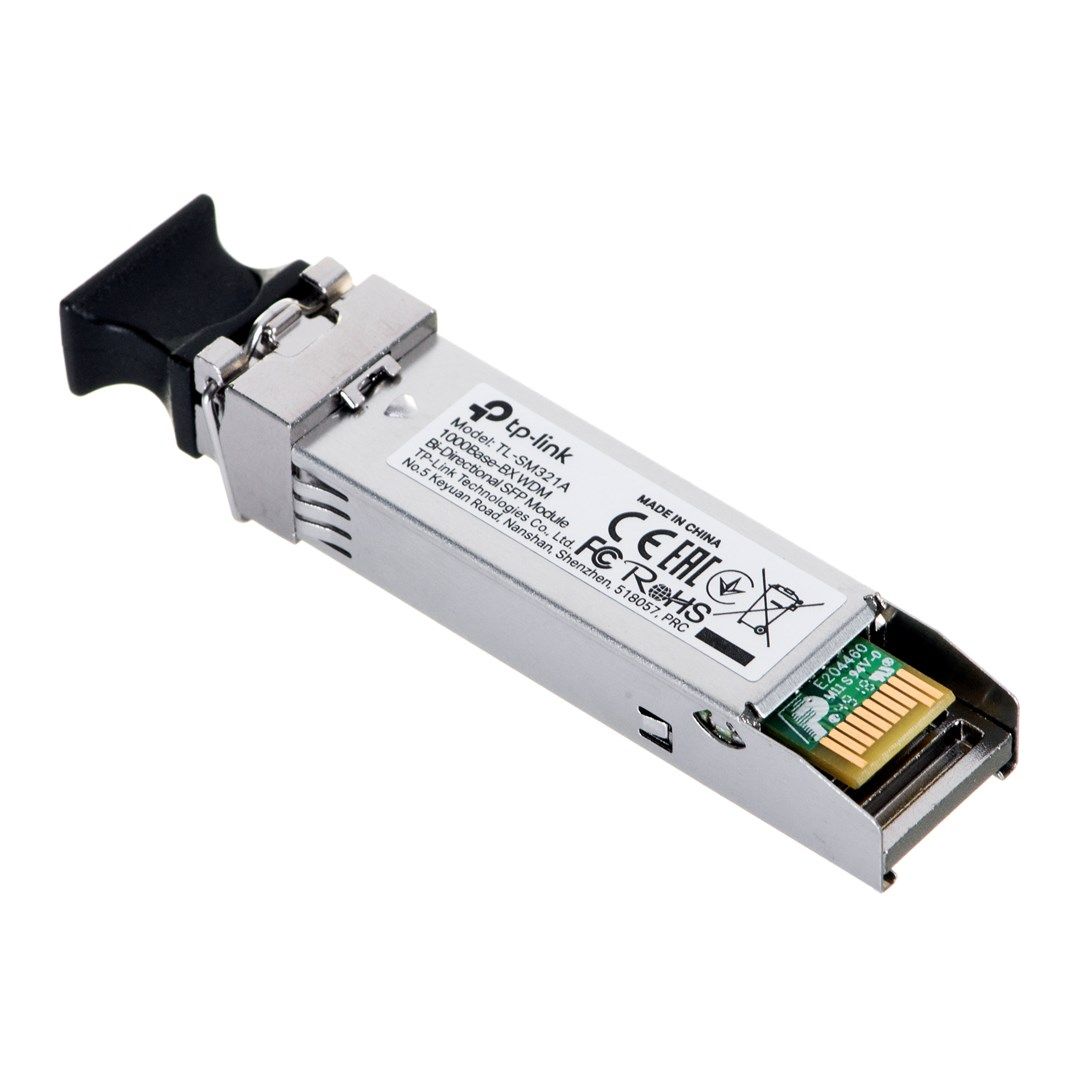 Modul TP-Link, Mini-GBIC SFP to 1000BaseBX-U, Bi-Di, WDM, TX: 1550nm, RX: 1310nm, 10km, Single Mode, LC. Se foloseste in pereche cu TL-SM321B_3