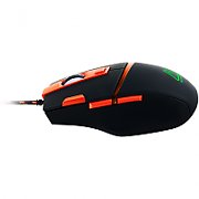 Wired Gaming Mouse with 7 programmable buttons, Pixart sensor of new generation, 4 levels of DPI and up to 4200, 5 million times key life, 1.65m Braided USB cable,rubber coating surface and RGB lights with 5 LED flowing mode, size:125*75*40mm, 140g_3