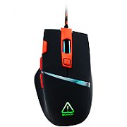 Wired Gaming Mouse with 7 programmable buttons, Pixart sensor of new generation, 4 levels of DPI and up to 4200, 5 million times key life, 1.65m Braided USB cable,rubber coating surface and RGB lights with 5 LED flowing mode, size:125*75*40mm, 140g_4