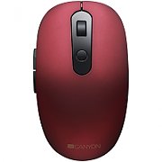 Canyon 2 in 1 Wireless optical mouse with 6 buttons, DPI 800/1000/1200/1500, 2 mode(BT/ 2.4GHz), Battery AA*1pcs, Red, silent switch for right/left keys, 65.4*112.25*32.3mm, 0.092kg_1