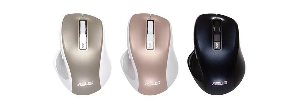ASUS Optical Mouse MW202 Wireless 2.4GHz 1000/1600/2400/4000dpi 72g ergonomical for right hand Gold_3