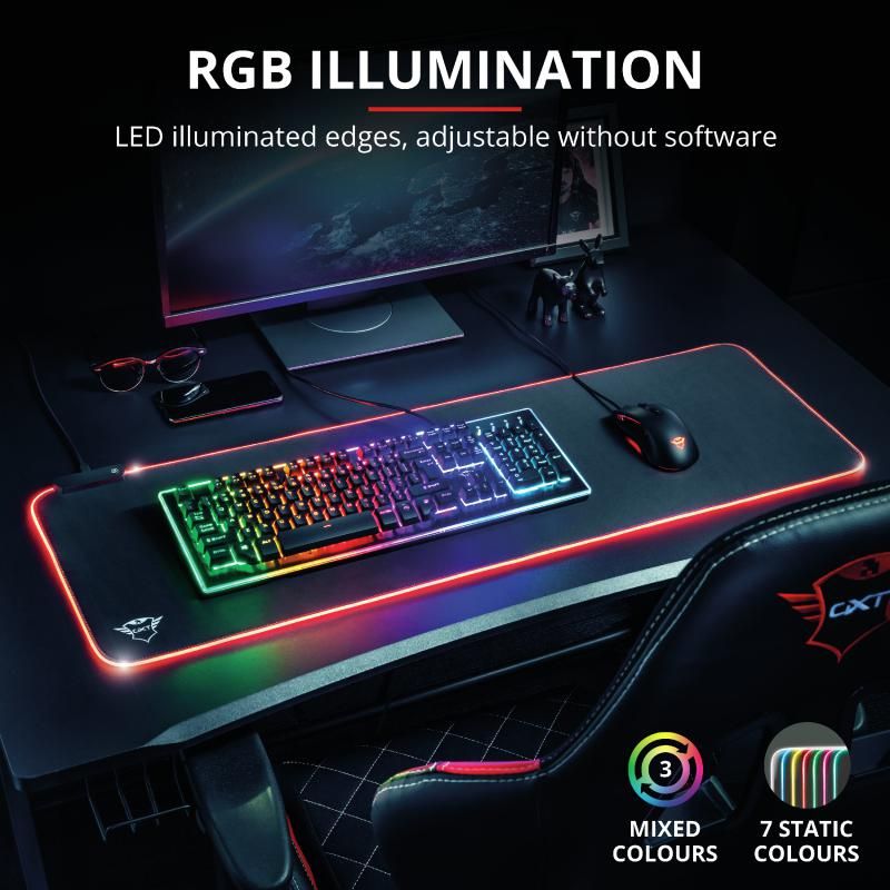 Mouse pad Trust GXT 764 Glide-Flex Flexible RGB, XXL, negru_9
