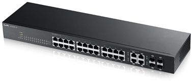 ZYXEL | GS1920-24V2-EU0101F | GS1920-24 v2 | Switch | Smart Managed | Layer 2 | Rackmount | Porturi 24 Gigabit, 4 Gigabit RJ45/SFP | Fanless | Standalone/ Nebula Flex Cloud_1