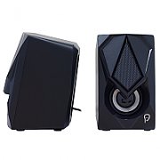 BOXE SPACER Gaming 2.0, RMS:  6W (2 x 3W), control volum, 4 x LED, USB power, black, 