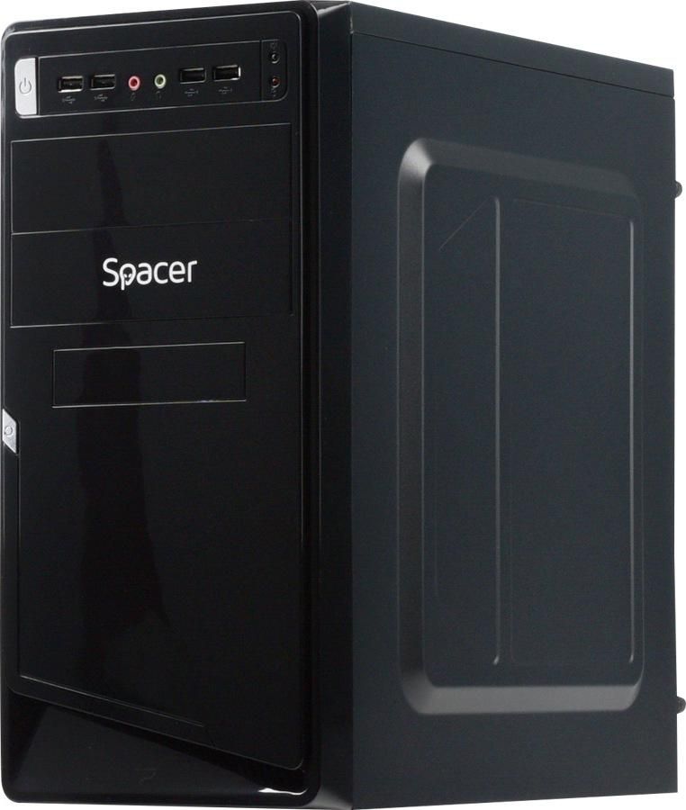 Carcasa Spacer MOON, Mini Tower, mATX, sursa 230 W, Negru 