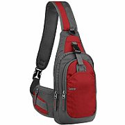 RUCSAC SPACER Sling, nylon,1 bretea, 2 compartimente principale,1 buzunar frontal, 1 buzunar lateral, 35x18x7cm, water resistant, red, 