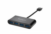 HUB extern KENSINGTON, porturi USB: USB 3.0 x 4, conectare prin USB 3.0, cablu 0.1 m, negru, 