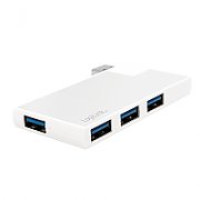 HUB extern LOGILINK, porturi USB: USB 3.0 x 7, conectare prin USB 3.0, cablu 0.1 m, argintiu, 