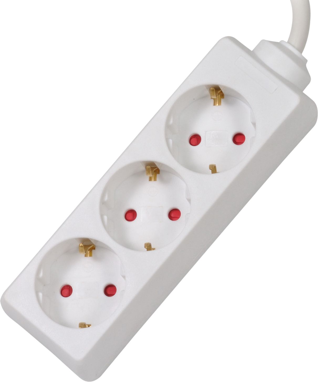 PRELUNGITOR SPACER, Schuko x 3, conectare prin Schuko (T), cablu 1.5 m, 16 A, protectie supratensiune, alb, 