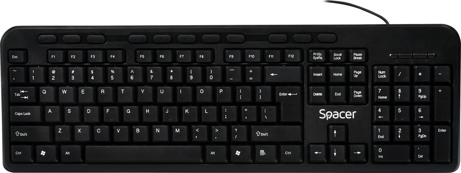 KIT wireless SPACER, tastatura wireless + mouse wireless, black, 