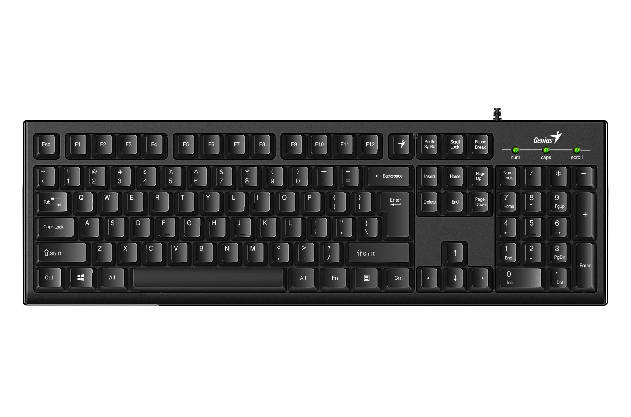 TASTATURA GENIUS USB, 104 taste, black,  Smart KB-100   31300005400   (include TV 0.75 lei)