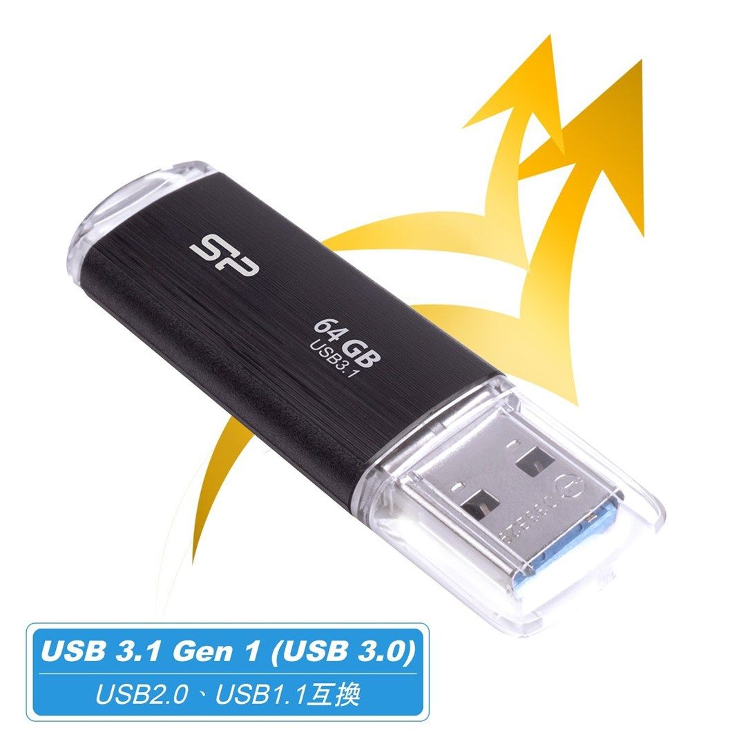 SILICONPOW SP064GBUF3B02V1K Silicon Power memory USB Blaze B02 64GB USB 3.1 Negru_4