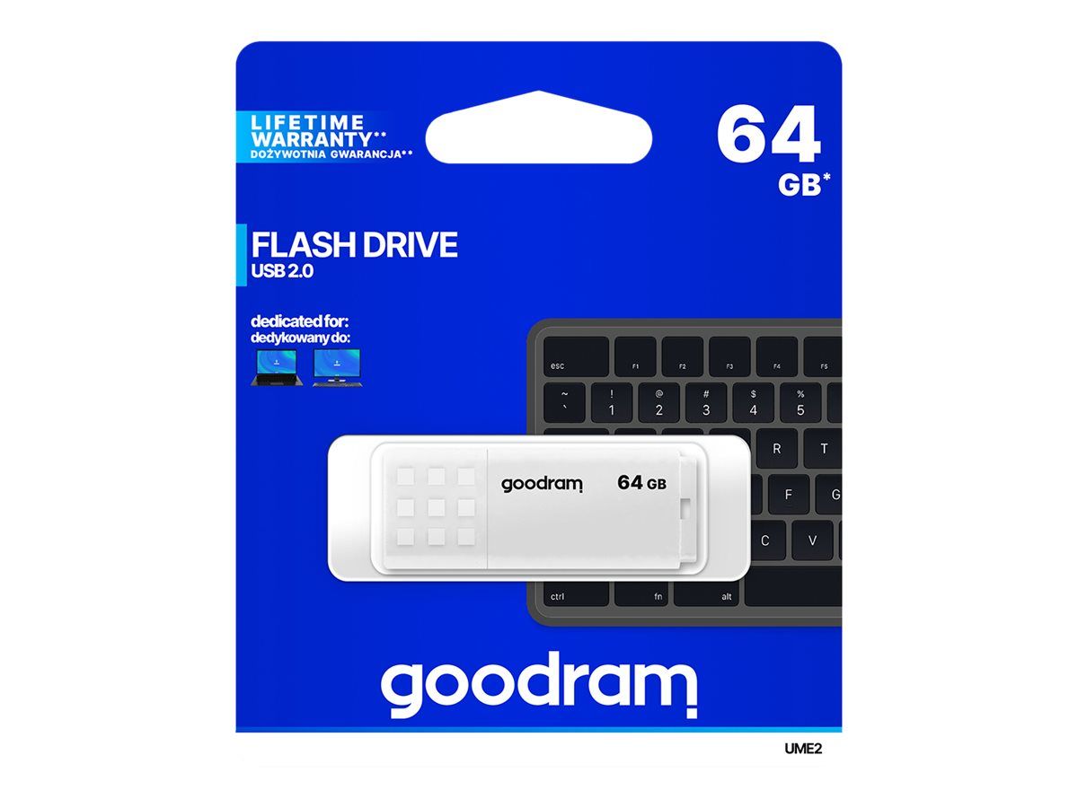 GOODRAM UME2-0640W0R11 GOODRAM memory USB UME2 64GB USB 2.0 White_1