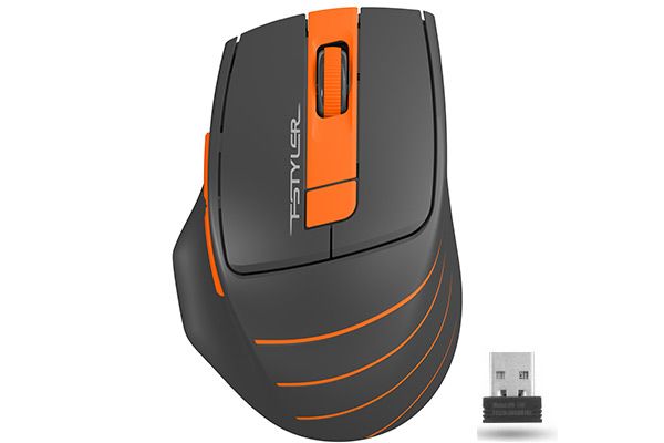 MOUSE A4tech,  FG30 , gaming, wireless, 2.4GHz, optic, 2000 dpi, butoane/scroll 6/1, , negru / portocaliu,  FG30 Orange  (include TV 0.15 lei)