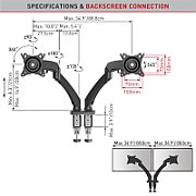 Suport TV de perete, Barkan E100.B, Fix, 15