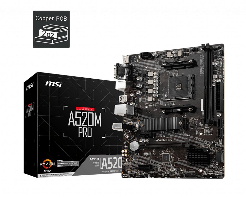 Placa de baza MSI A520M PRO, Socket AM4_2