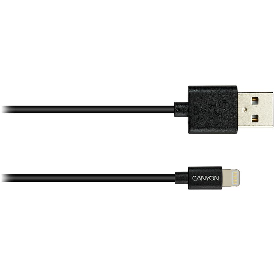 CANYON MFI-1 CNS-MFICAB01B Ultra-compact MFI Cable, certified by Apple, 1M length , 2.8mm , black color_2