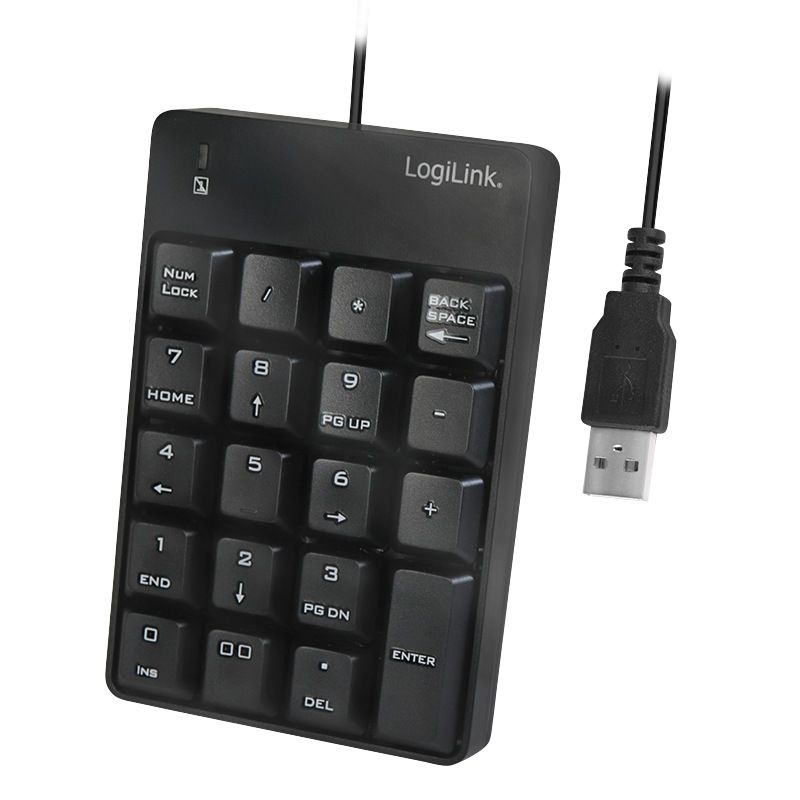 TASTATURA numerica  Logilink, USB, 19 taste, negru, 