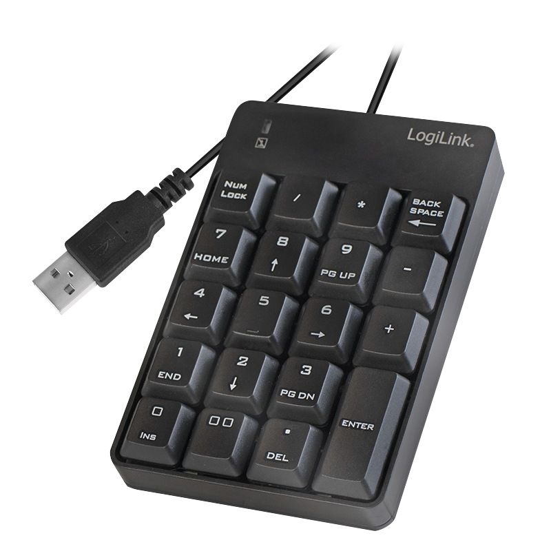 TASTATURA numerica  Logilink, USB, 19 taste, negru, 
