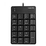 TASTATURA numerica  Logilink, USB, 19 taste, negru, 