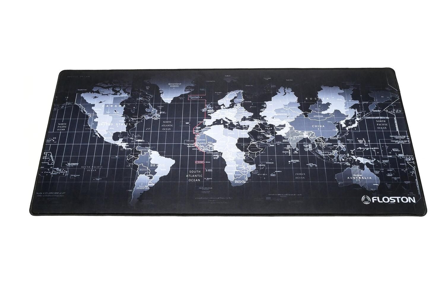 WORLD, 90 x 40cm, baza cauciucata, suprafata textila, margini cusute, Negru_3