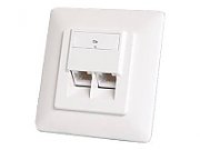 DIGITUS CAT 5e wall outlet shielded 2x RJ45 8P8C LSA color pure white flush mount_1