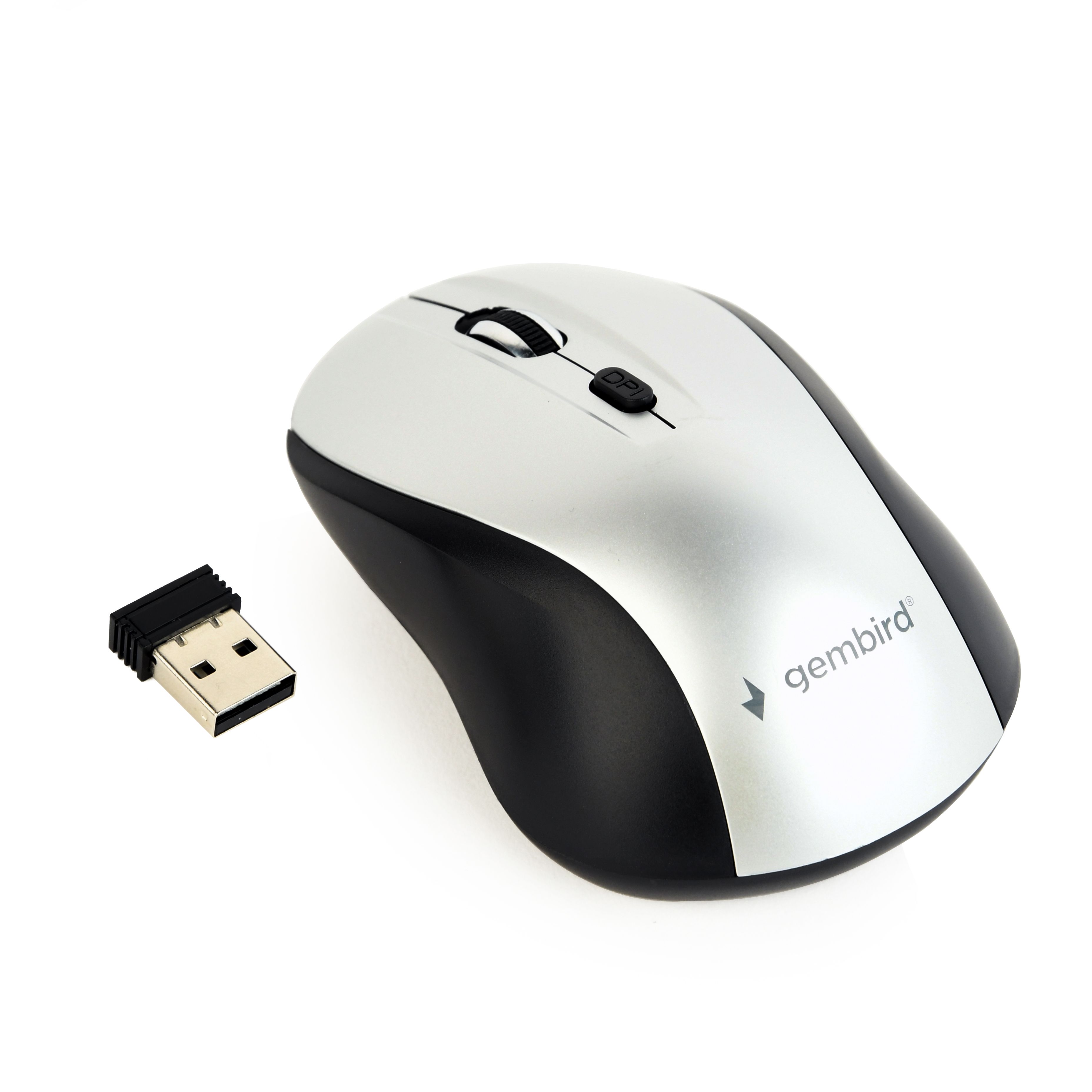 MOUSE GEMBIRD, PC sau NB, wireless, 2.4GHz, optic, 1600 dpi, butoane/scroll 4/1, , negru / gri,  MUSW-4B-02-BS  (include TV 0.15 lei)