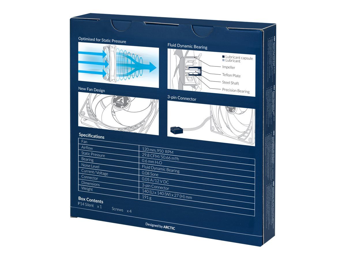 ARCTIC P14 Silent – Pressure-optimised Extra Quiet 140 mm Fan_7