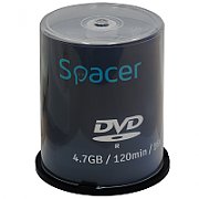 DVD-R SPACER  4.7GB, 120min, viteza 16x, 100 buc, spindle, 
