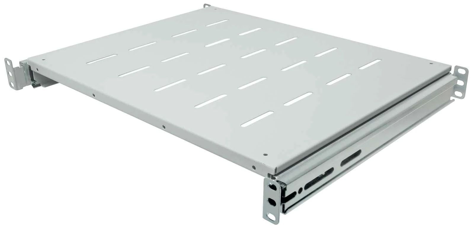 RAFT FIX LOGILINK 1U pentru rack 19 , adancime 525mm, sarcina maxima 50Kg, vopsea antistatic, otel 1mm, black,  SF1F65B 