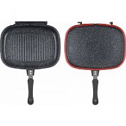 TIGAIE DUBLA DREPTUNGHIULARA TIP GRILL,ALUMINIU,32x24x7.5 CM,DARK LINE INDUCTIE, COOKING  BY HEINNER_1